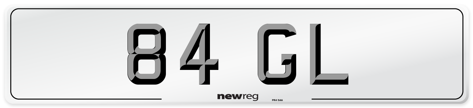 84 GL Number Plate from New Reg